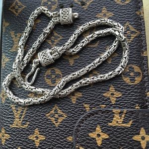 Double Byzantine sterling silver bracelet